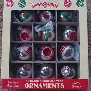 Christopher radko shiny brite reflectors and rounds 12 ct